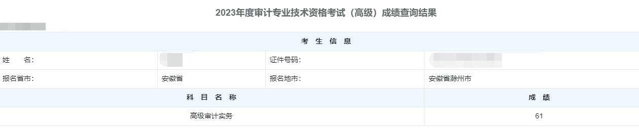 高级审计师通过率