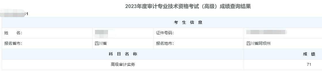 高级审计师通过率