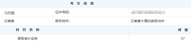 高级审计师考试分数