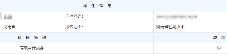 高级审计师考试分数