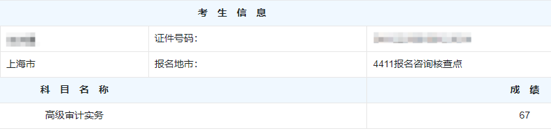 高级审计师考试分数