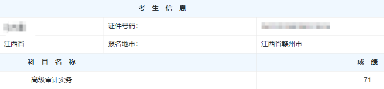 高级审计师考试分数