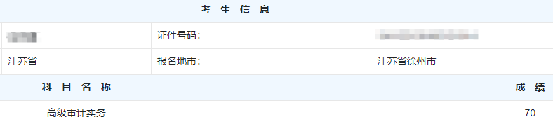 高级审计师考试分数