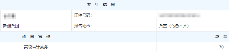 高级审计师考试分数