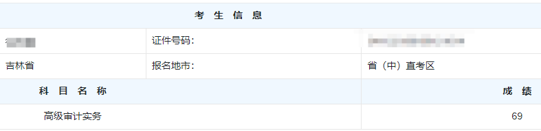 高级审计师考试分数