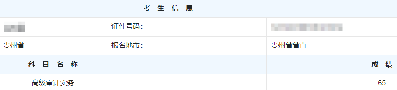 高级审计师考试分数