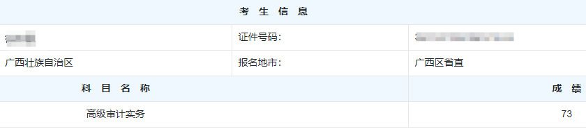 高级审计师考试分数