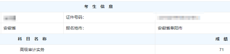 高级审计师考试分数