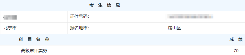 高级审计师考试分数