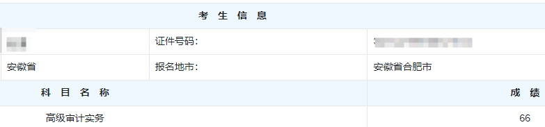 高级审计师考试分数