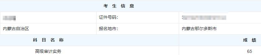 高级审计师考试分数
