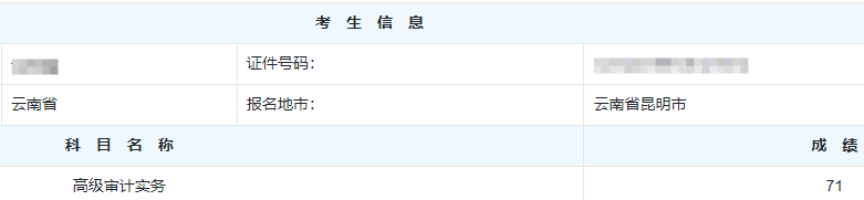 高级审计师考试分数