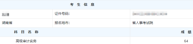 高级审计师考试分数
