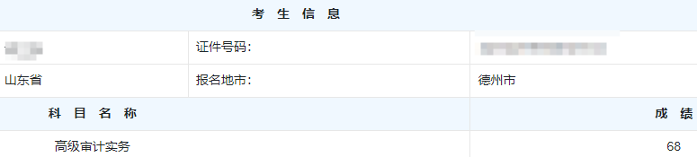 高级审计师考试分数