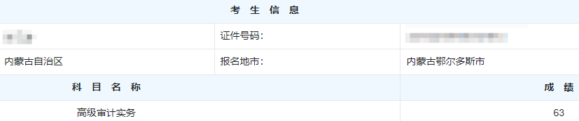 高级审计师考试分数