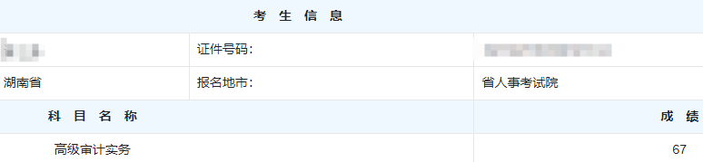 高级审计师考试分数