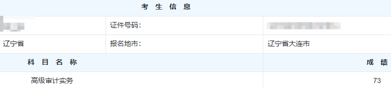 高级审计师考试分数