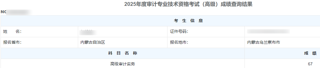 高级审计师通过率