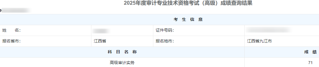 高级审计师通过率